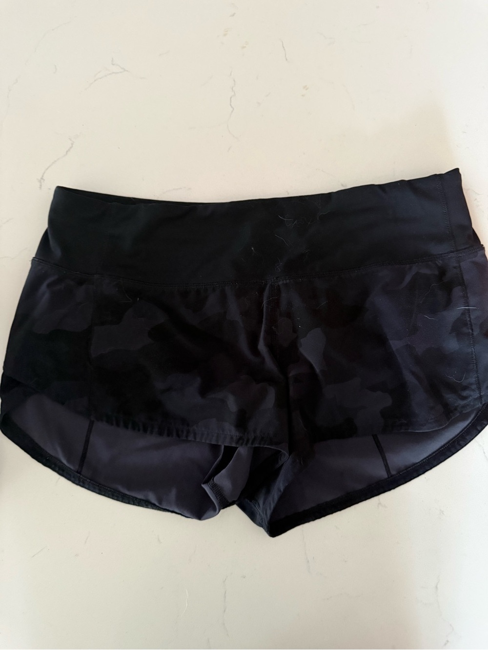 lululemon athletica Women’s Black Camo Running Shorts